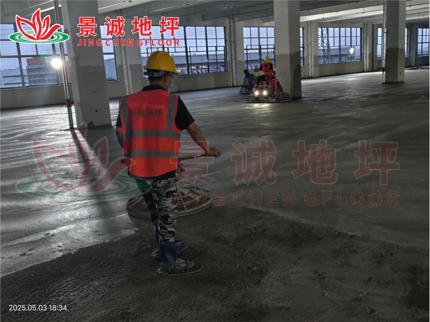 激光整平施工现场